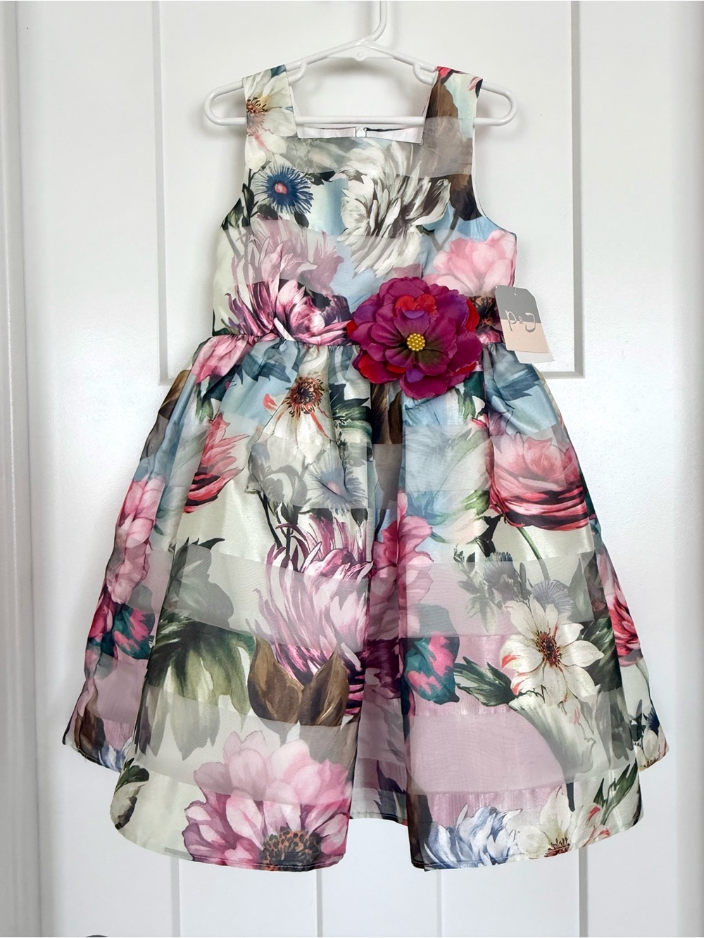 NWT Pippa & Julie Pastourelle Girls Floral Party Dress Size 6